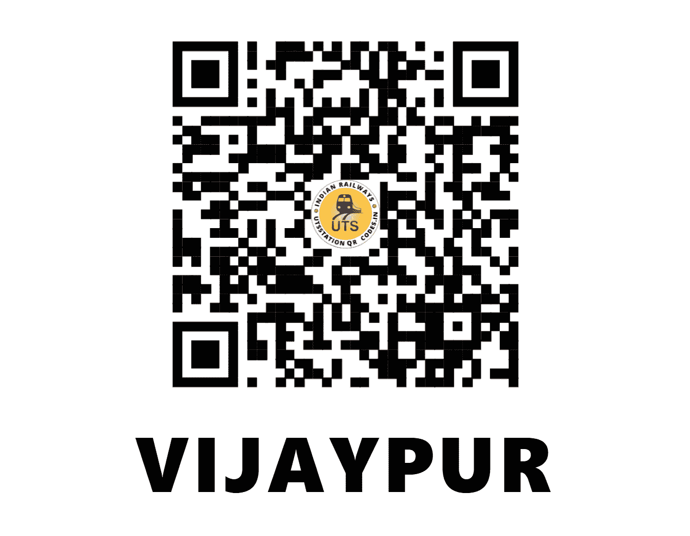 UTS QR Code for VIJAYPUR - VJP - WC (MADHYA PRADESH)
